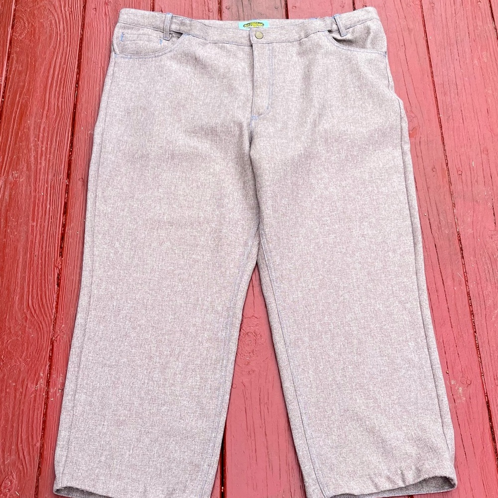 Haband’s Fit-Forever Men’s Brown 42” Adjustable Waist Pants